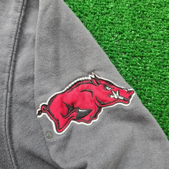 Arkansas Razorbacks Sweater Hoodie Mens XL/2XL Gray Pullover NCAA College Casual - Picture 5 of 10